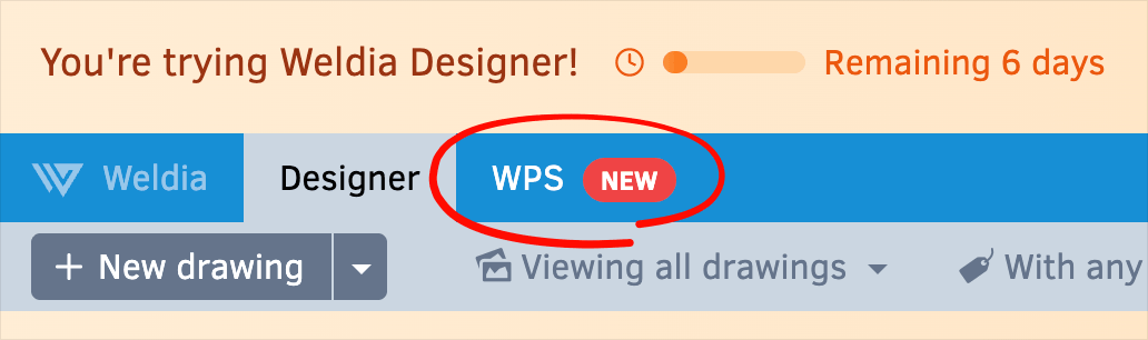 Where to find Weldia WPS in Weldia Designer